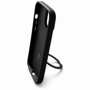 Carbon Fiber MagSafe Ring Kickstand Case for iPhone 15 – Black