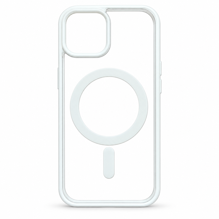 Clear MagSafe Protective Case for iPhone 15 – White