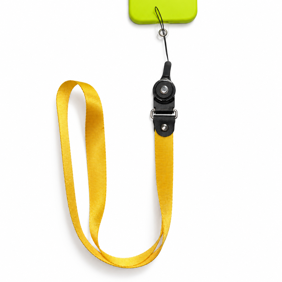 Yellow Phone Neck Strap