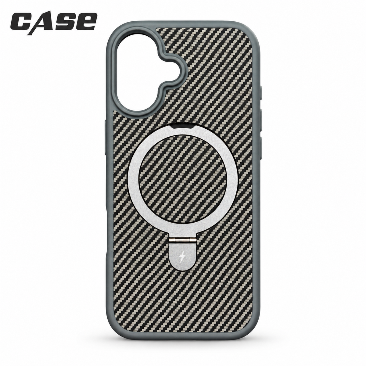 Carbon Fiber MagSafe Stand Case | iPhone 17
