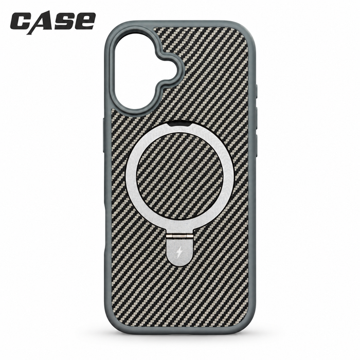 Carbon Fiber MagSafe Stand Case | iPhone 17