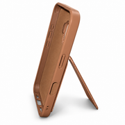 Leather-Style MagSafe Protective Case with Card Holder for iPhone 15 Pro – Brown