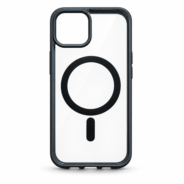 Clear MagSafe Protective Case for iPhone 15 – Black