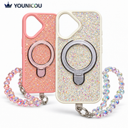 Younicou Crystal Glam Case with Stand | iPhone 17