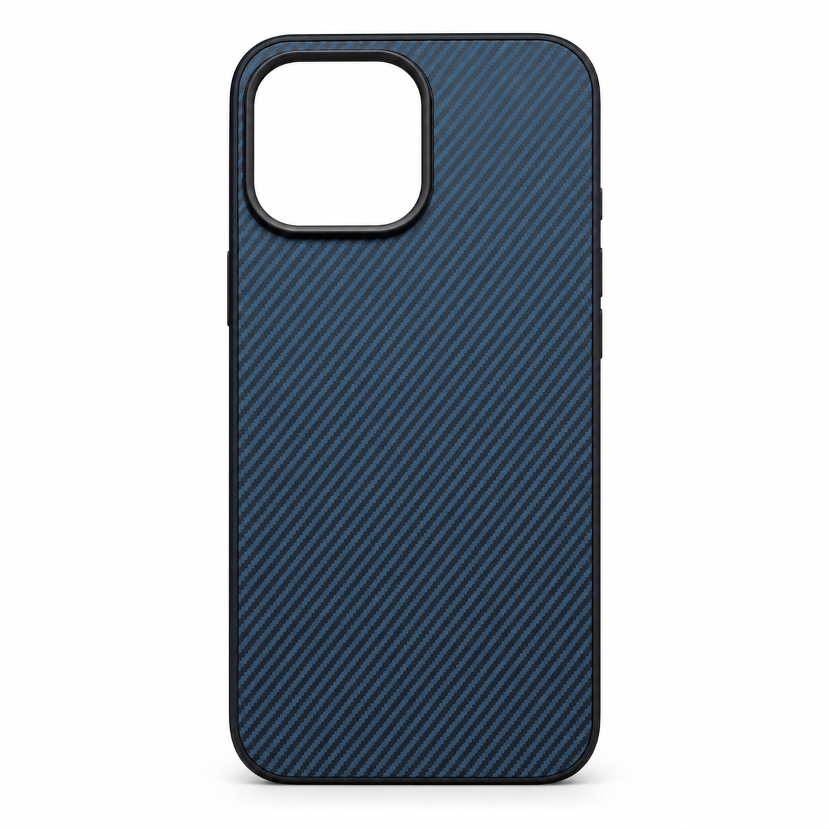 Carbon Fibre Style Protective Case for iPhone 14 Pro Max – Blue & Black