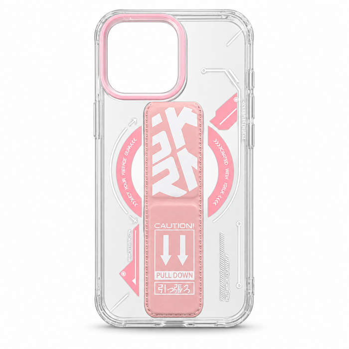 Clear Protective Case with Magnetic Kickstand for iPhone 14 Pro Max – Pink