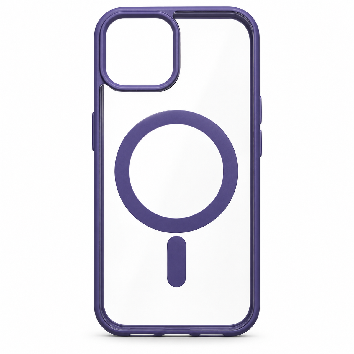 Clear MagSafe Protective Case for iPhone 15 – Purple