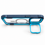 Blue & Navy Clear MagSafe Kickstand Case for iPhone 15 Pro Max
