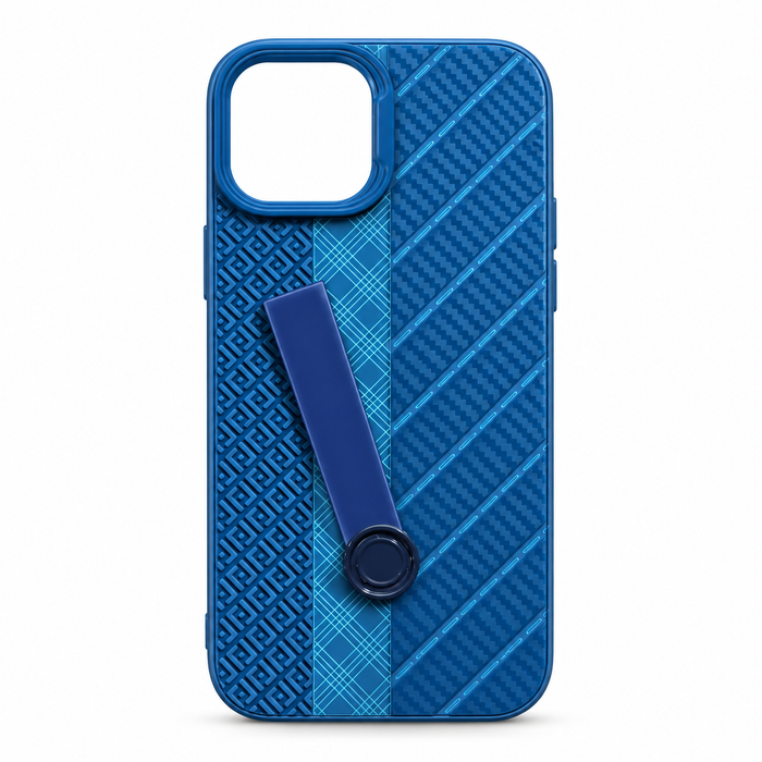 Protective Case with Grip Strap for iPhone 13 / 14 – Blue