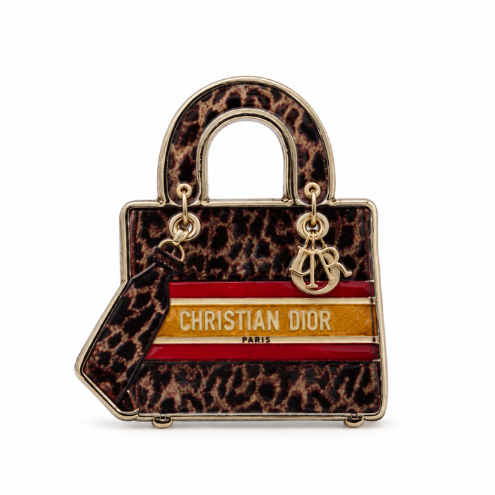 Christian Dior Leopard Handbag Metal Sticker