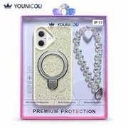 Younicou Crystal Glam Case with Stand | iPhone 17
