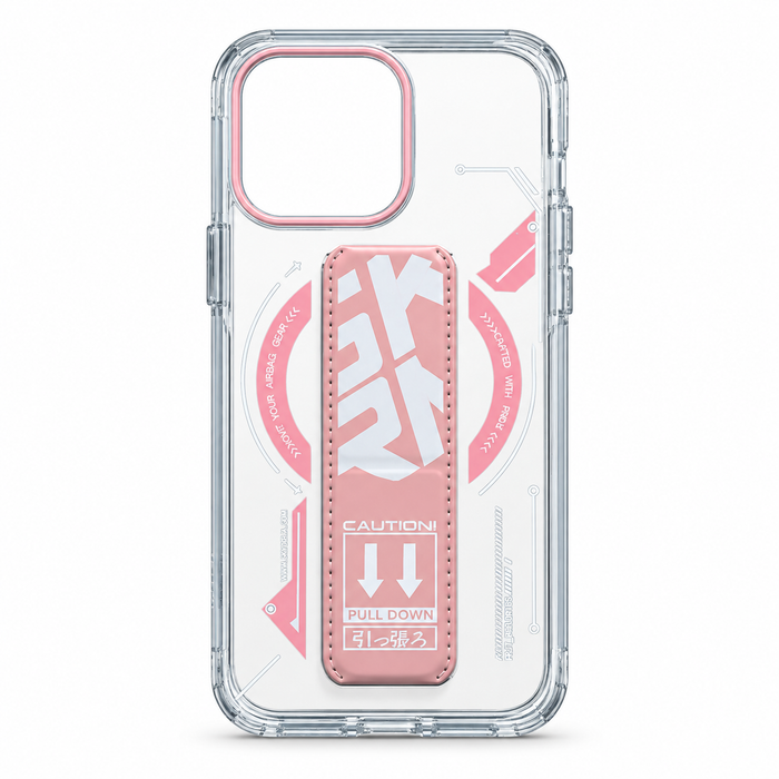 Clear Grip & Stand Protective Case for iPhone 13 Pro – Pink