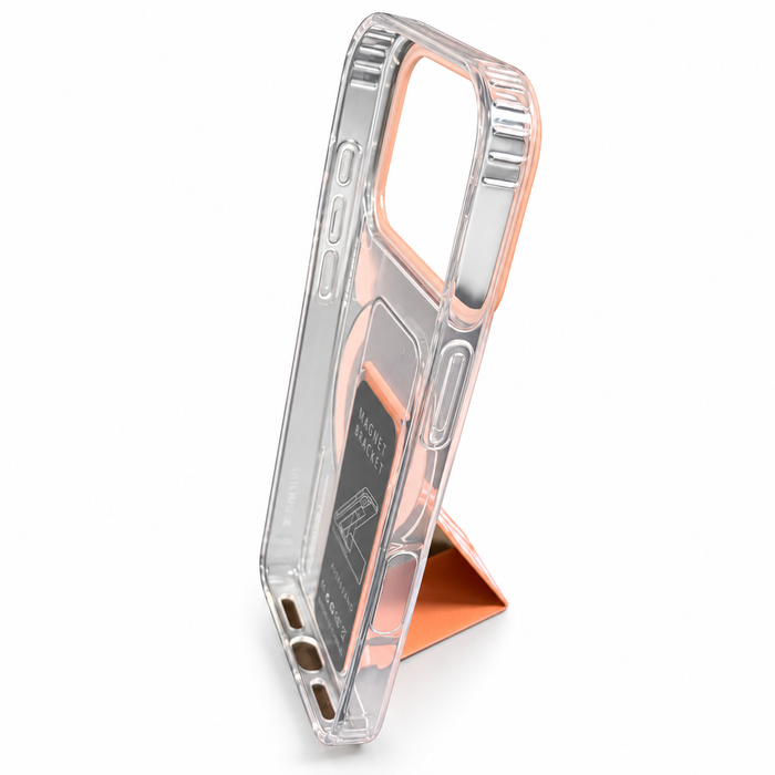 Clear Kickstand Protective Case for iPhone 17 Pro Max – Orange