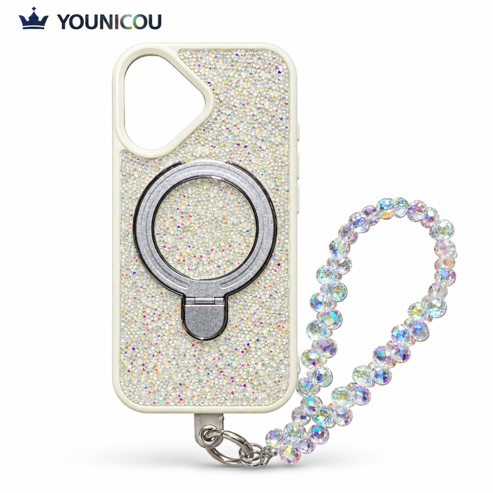 Younicou Crystal Glam Case with Stand | iPhone 17