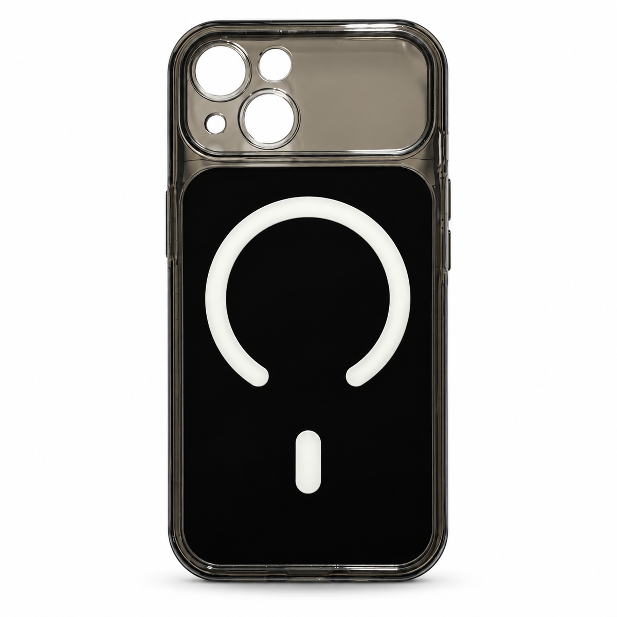 Black MagSafe Case for iPhone 15 – Smoke Transparent