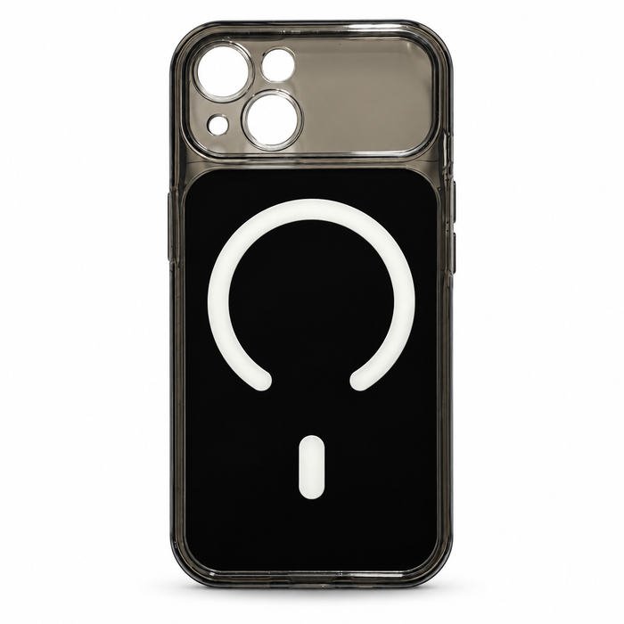 Black MagSafe Case for iPhone 15 – Smoke Transparent
