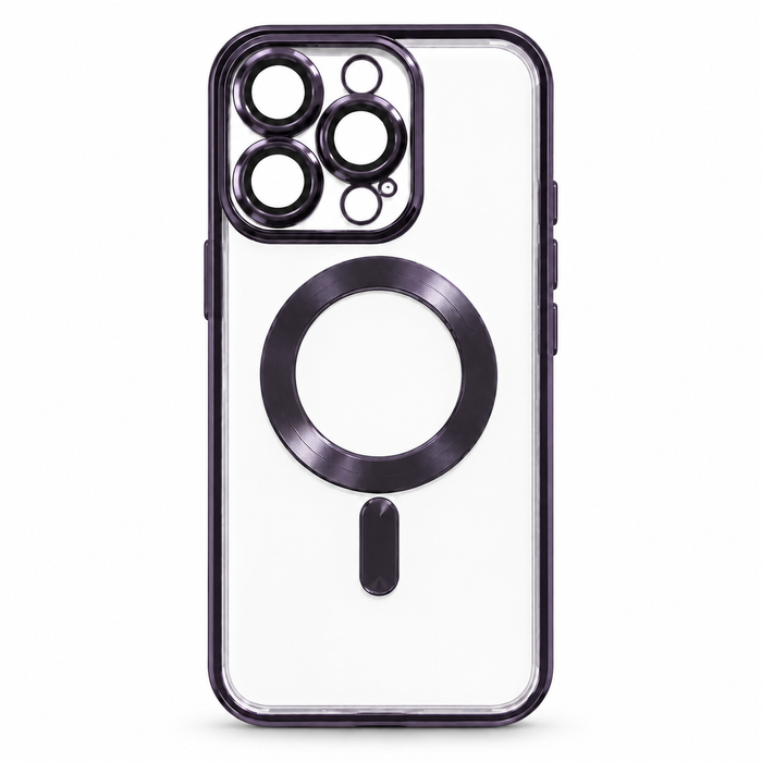 Clear MagSafe Protective Case for iPhone 13 Pro Max – Purple
