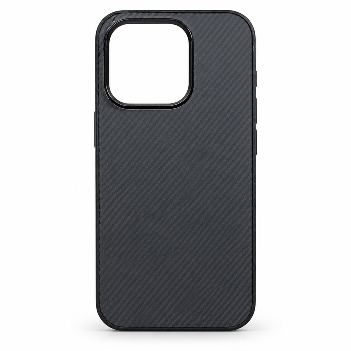 Black Carbon Fibre Style Case for iPhone 15 Pro