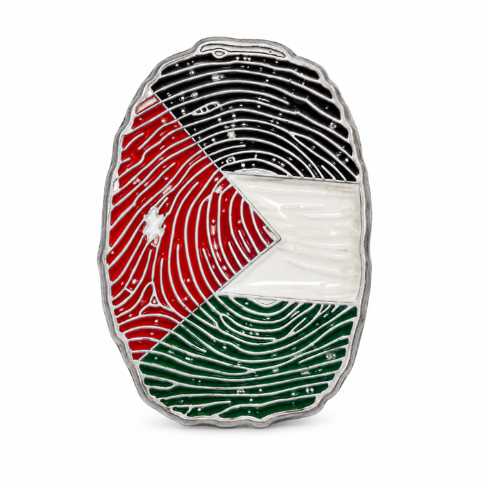 Jordan Fingerprint Flag Metal Sticker