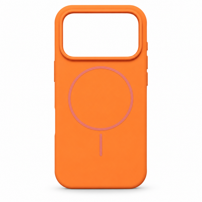 Silicone MagSafe Case for iPhone 17 Pro – Orange