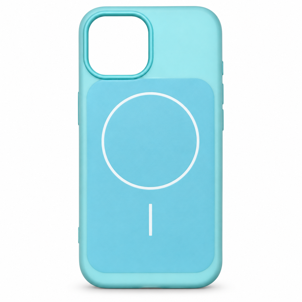 Protective MagSafe Case for iPhone 15 – Turquoise Blue
