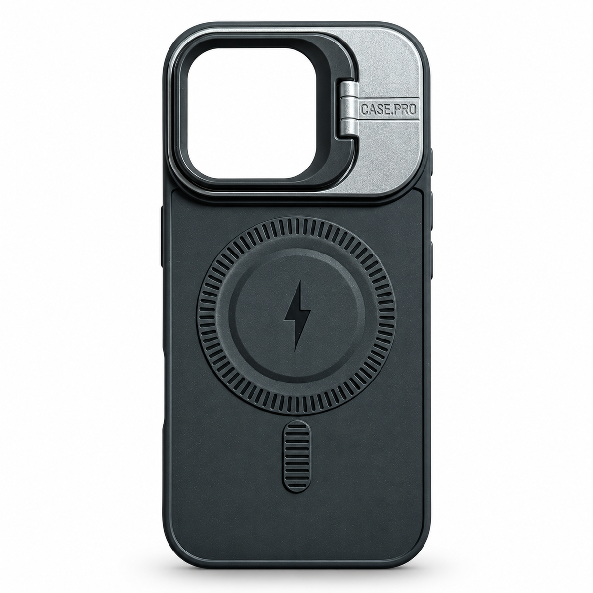 MagSafe Protective Case with Camera Kickstand for iPhone 16 Pro – Black & Silver