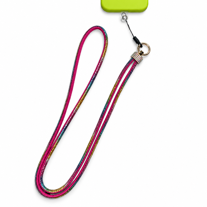 Multicolor Rhinestone Phone Lanyard