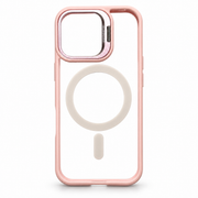 Clear MagSafe Camera Kickstand Case for iPhone 17 – Pink