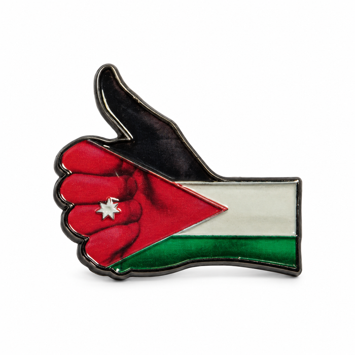 Jordan Flag Hand Metal Sticker