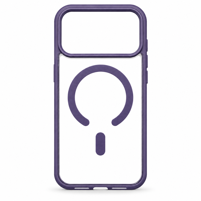 Clear MagSafe Case for iPhone 17 Pro Max – Purple