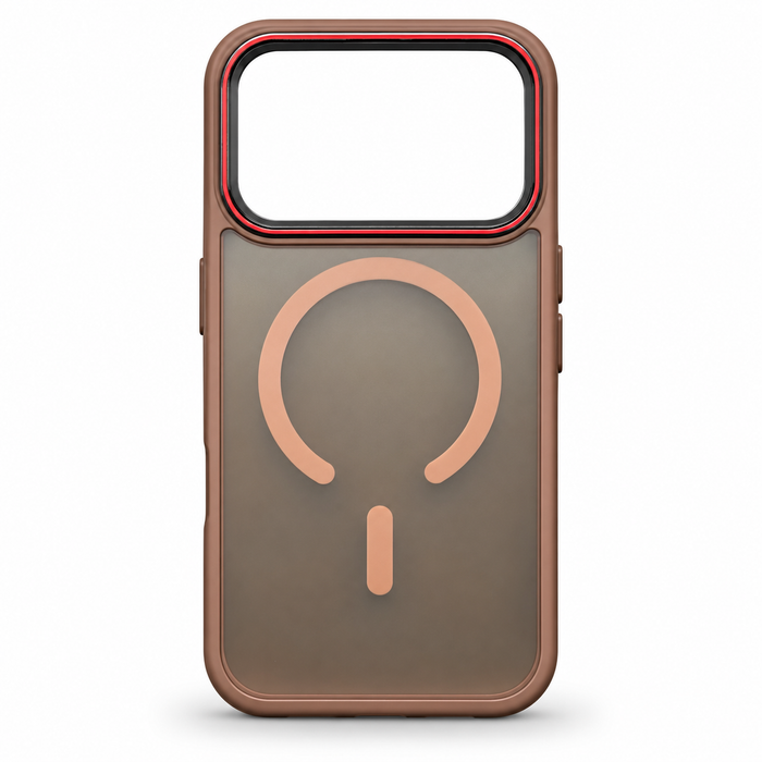 Frosted MagSafe Protective Case for iPhone 17 Pro – Brown