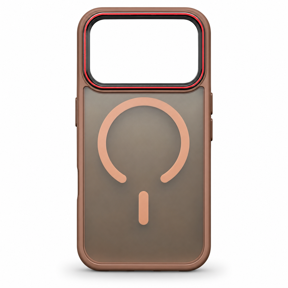 Frosted MagSafe Protective Case for iPhone 17 Pro – Brown