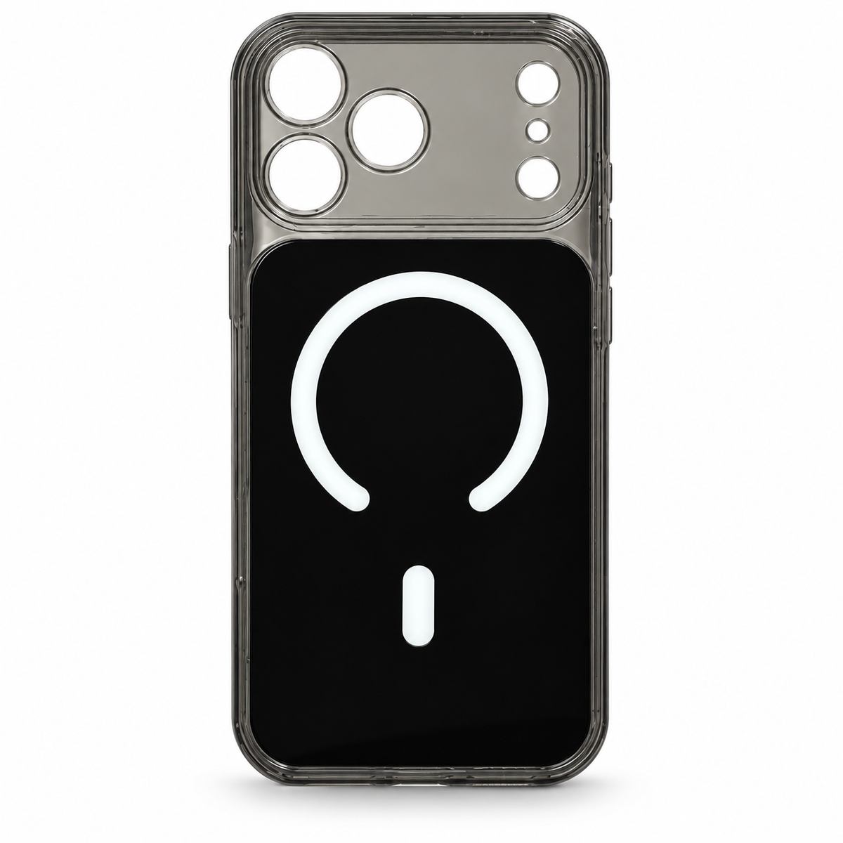 Black MagSafe Case for iPhone 17 Pro Max – Smoke Transparent
