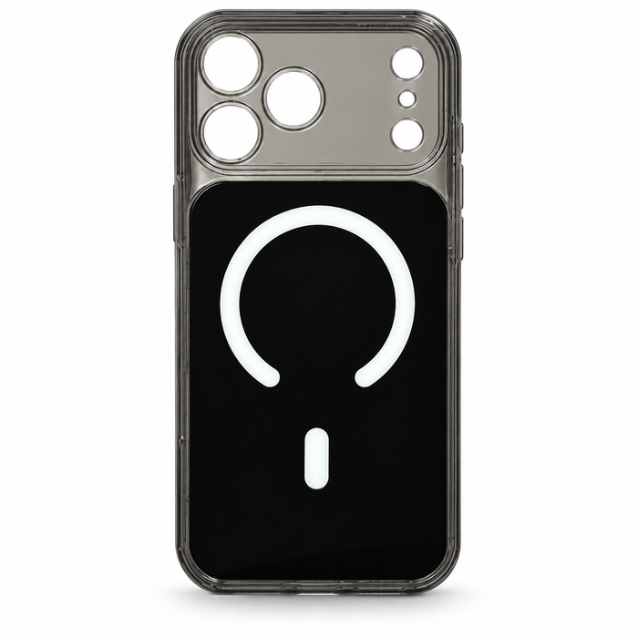 Black MagSafe Case for iPhone 17 Pro Max – Smoke Transparent