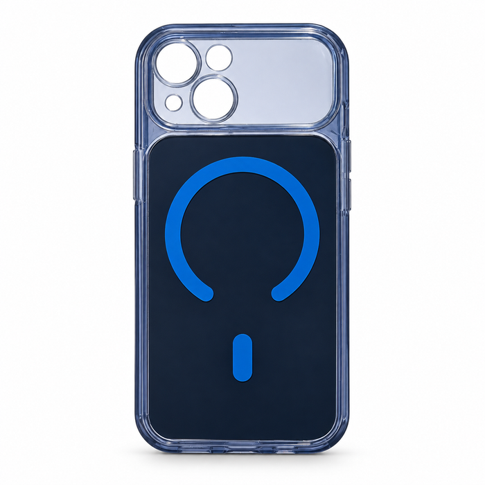Blue MagSafe Case for iPhone 15 – Smoke Transparent