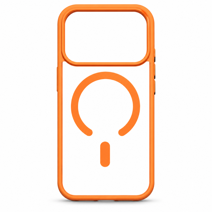 Clear MagSafe Case for iPhone 17 Pro – Orange