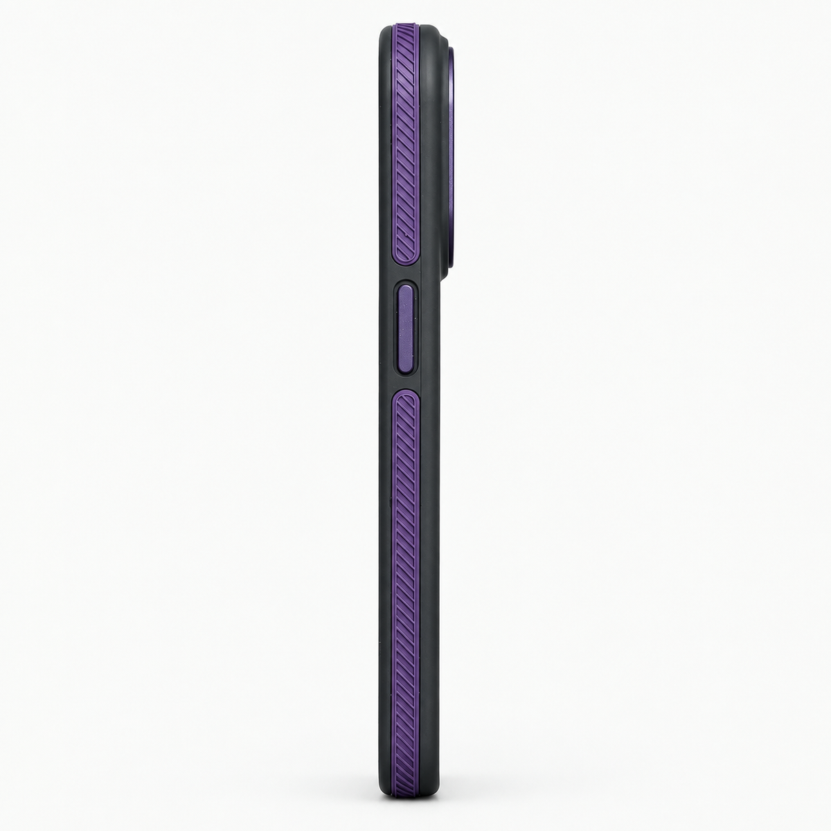 Clear Shockproof Protective Case for iPhone 14 Pro – Black & Purple