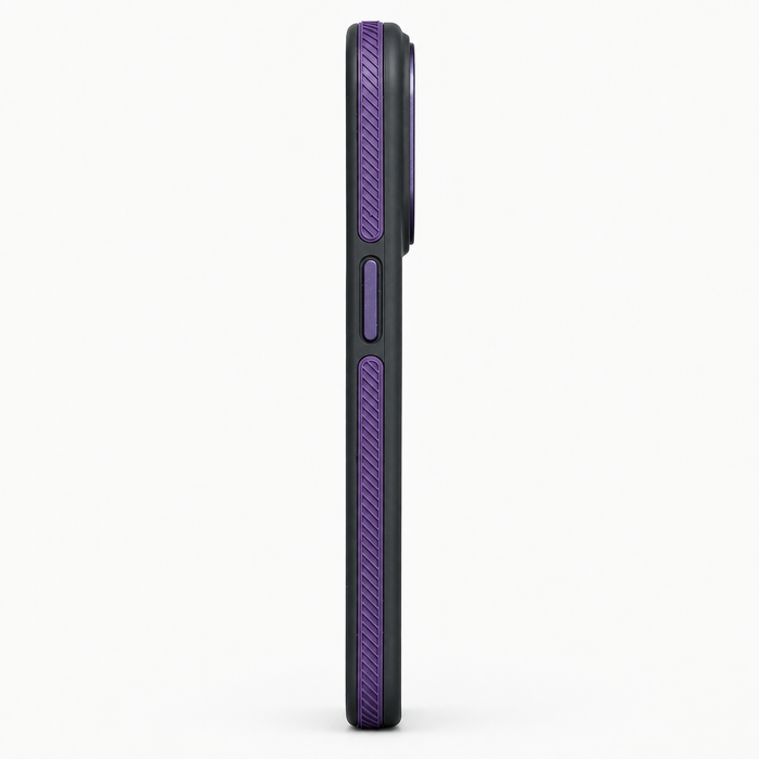 Clear Shockproof Protective Case for iPhone 14 Pro – Black & Purple
