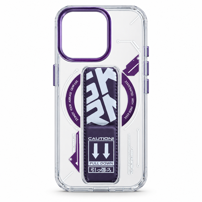 Clear Grip & Stand Protective Case for iPhone 14 Pro – Purple