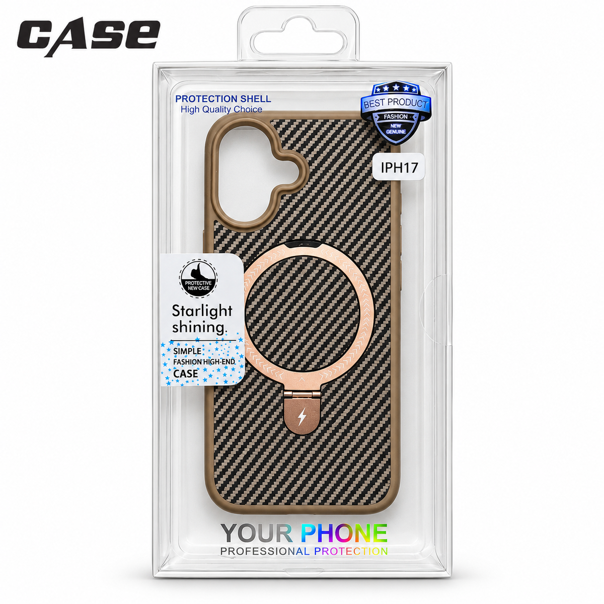 Carbon Fiber MagSafe Stand Case | iPhone 17