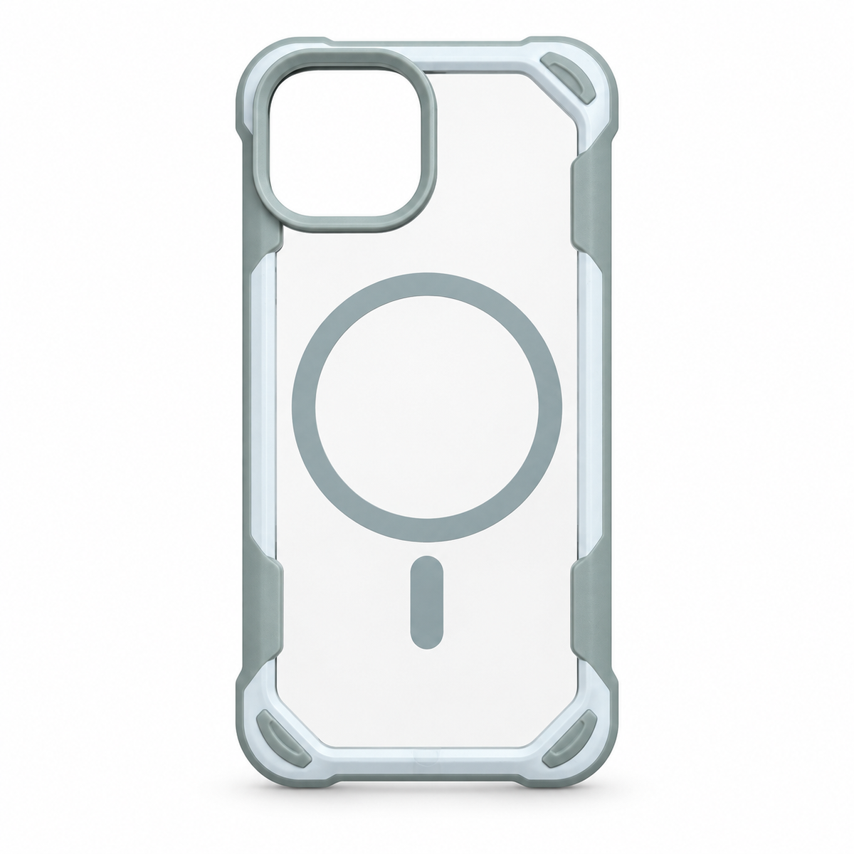 Clear MagSafe Protective Case for iPhone 15 – Grey