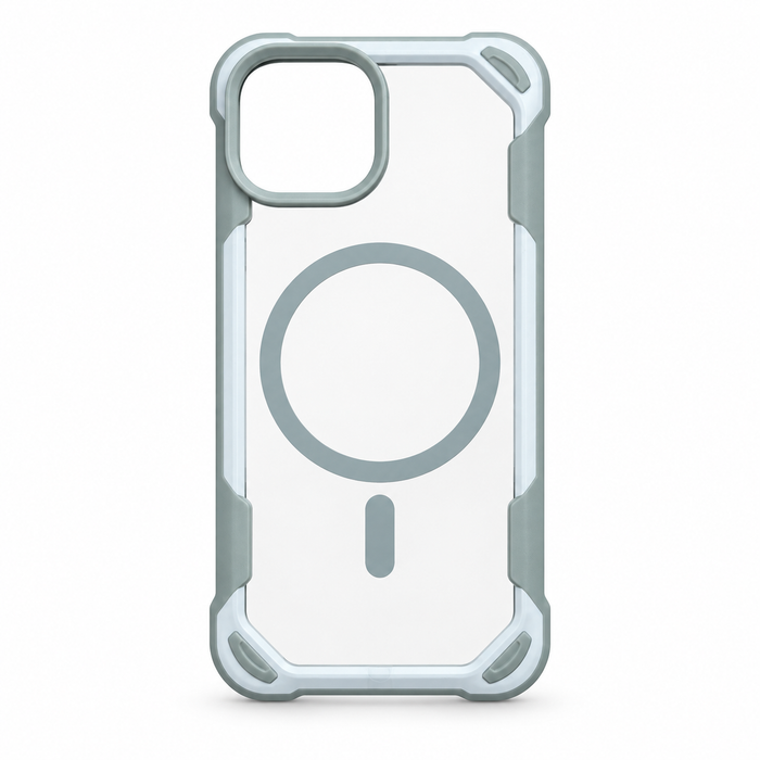 Clear MagSafe Protective Case for iPhone 15 – Grey