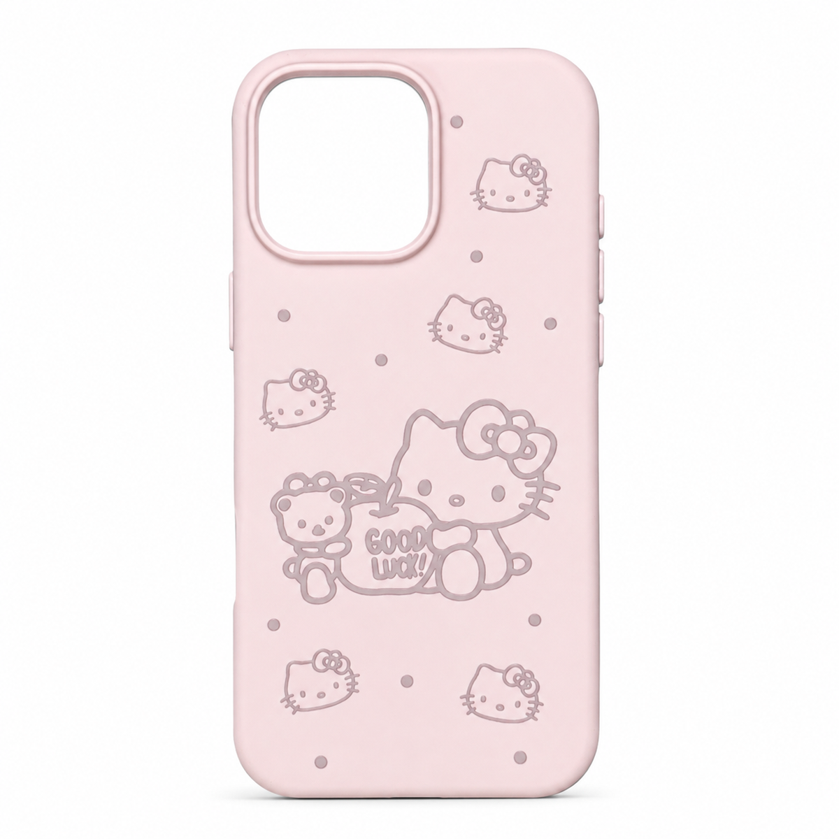 Hello Kitty Pink Silicone Case for iPhone 16 Pro Max