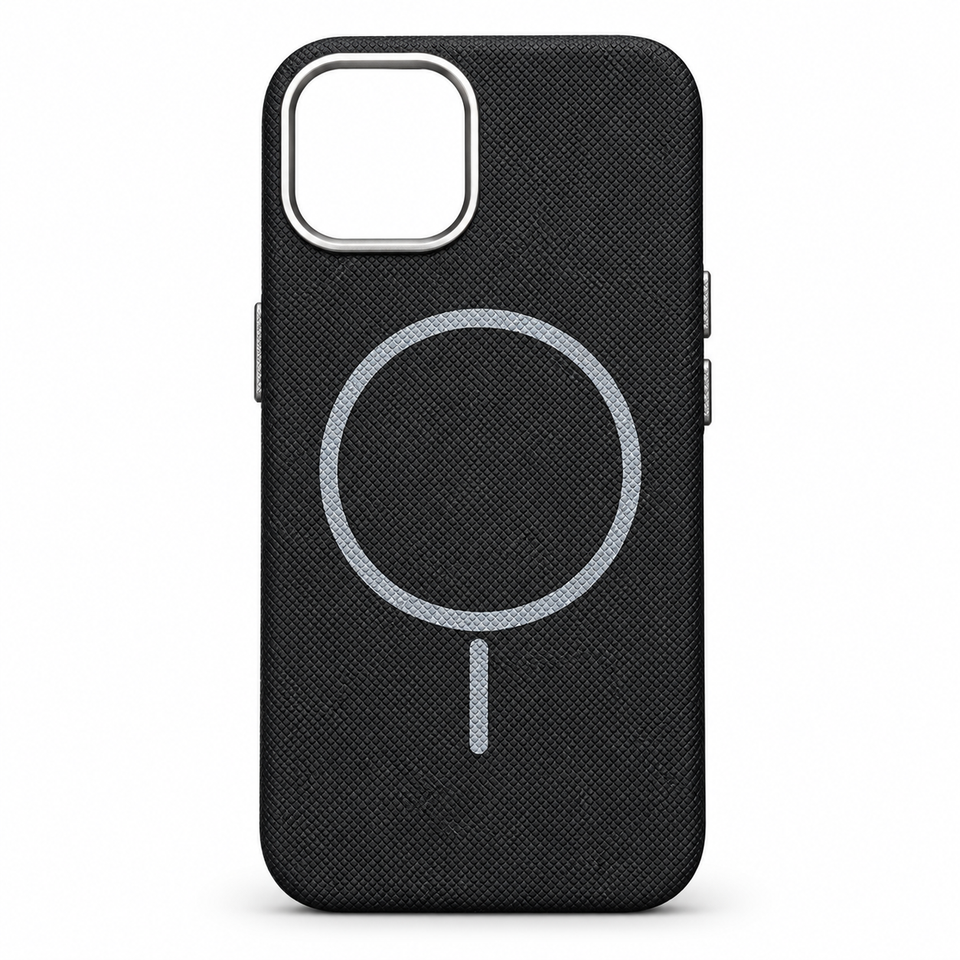 Textured Protective Case for iPhone 15 – Black