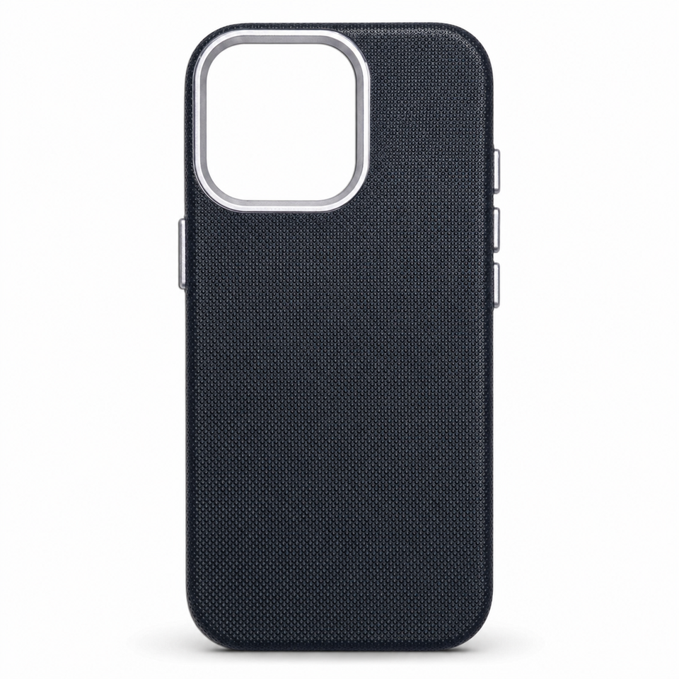 Textured Protective Case for iPhone 16 Pro – Navy Blue