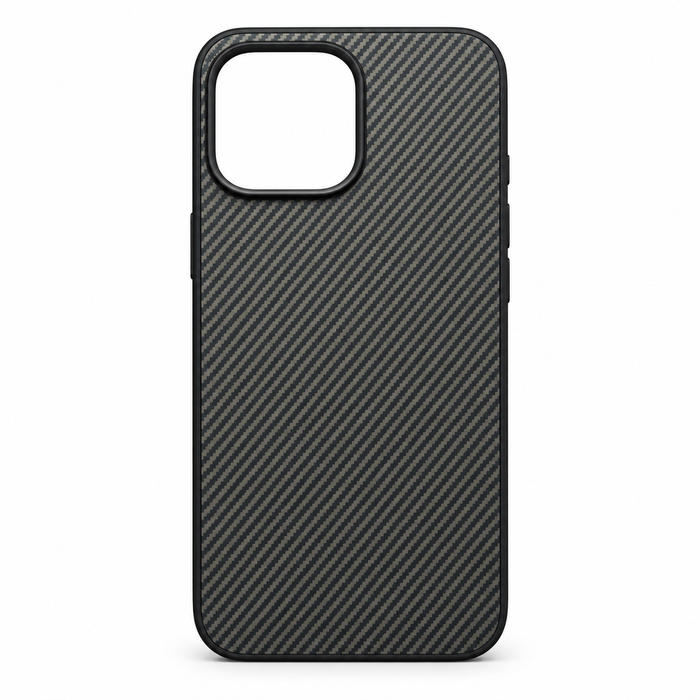 Carbon Fibre Style Protective Case for iPhone 14 Pro Max – Black & Brown