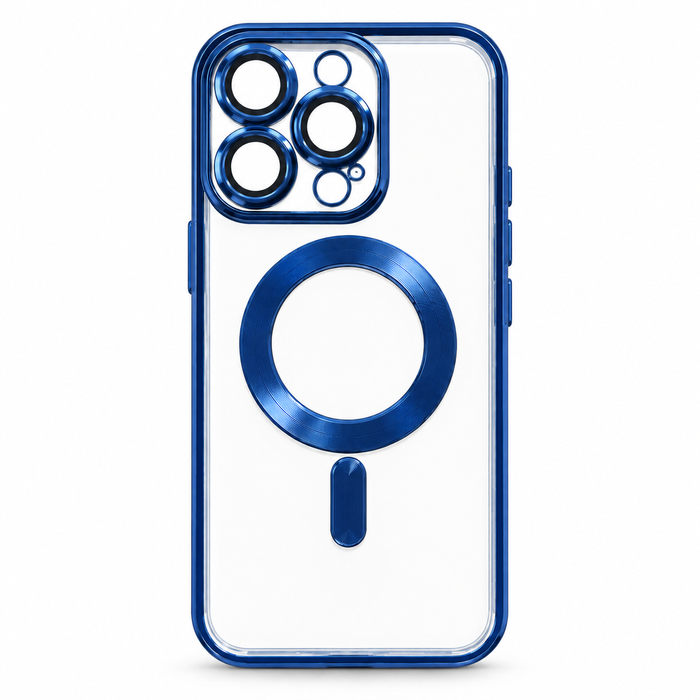 Clear Protective Case for iPhone 14 Pro – Blue