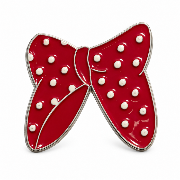 Red Bow Metal Sticker