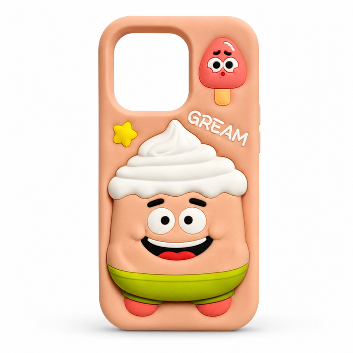 3D Ice Cream Cartoon iPhone Case (iPhone 13 Pro / 14 Pro / 15 Pro)