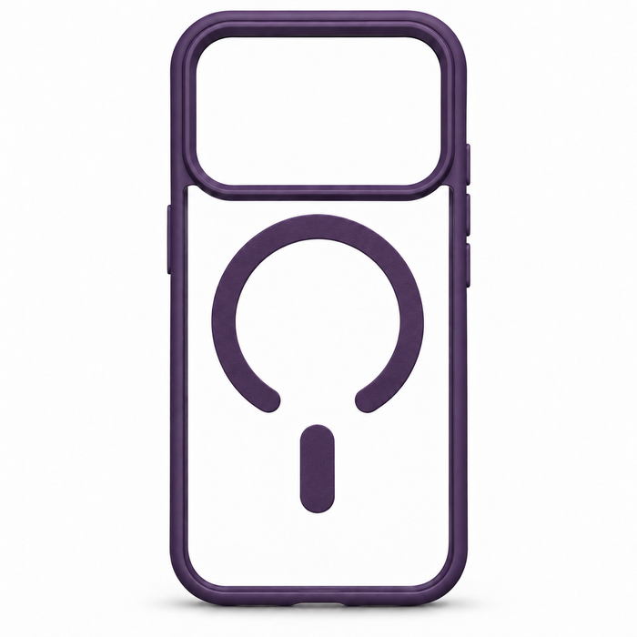 Clear MagSafe Case for iPhone 17 Pro – Dark Purple